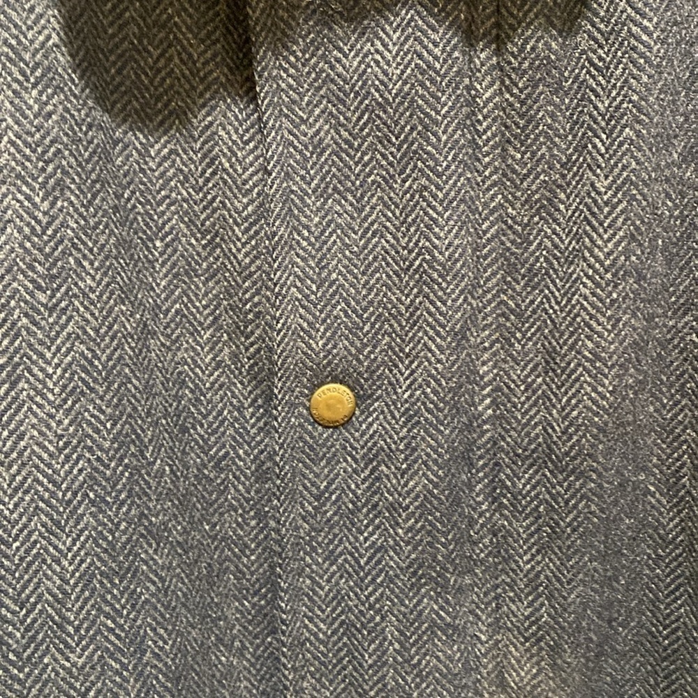 Vintage Pendleton Herringbone Zip Front Coat Xxl - image 4
